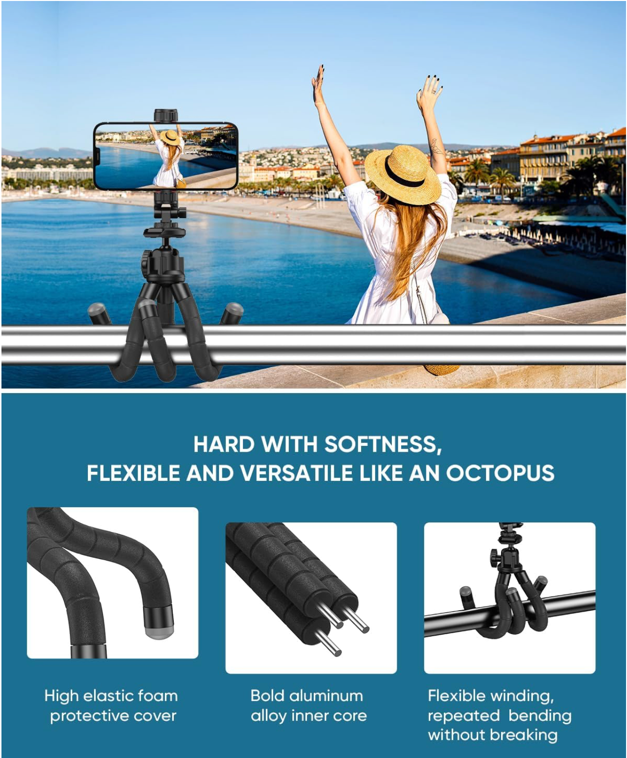 Flexible Phone Tripod with Remote