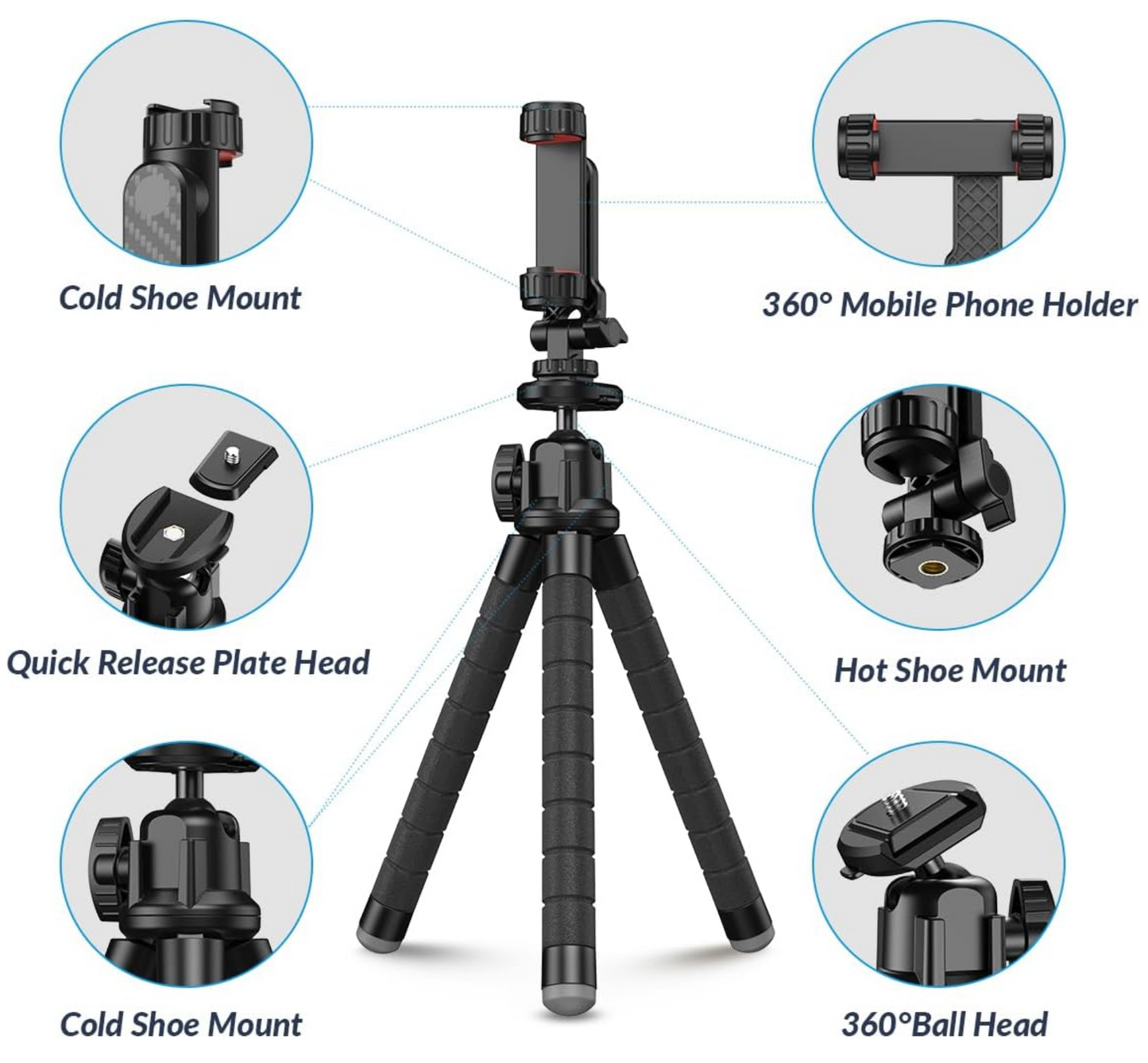 Flexible Phone Tripod with Remote