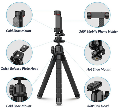 Flexible Phone Tripod with Remote
